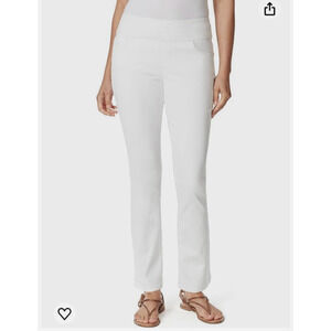Gloria Vanderbilt Amanda Pull On High Rise Jeans Vintage White 4 30x29